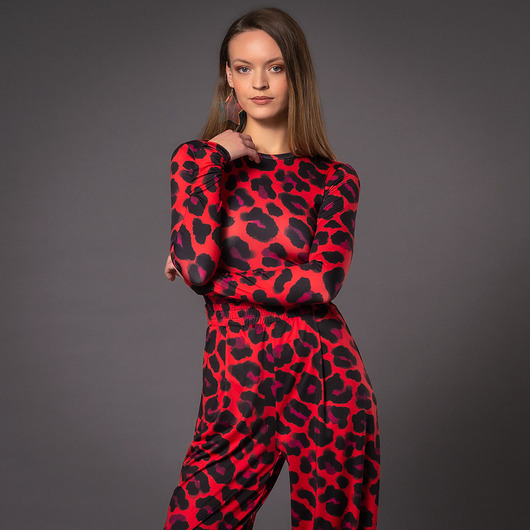 bluzki z długim rękawem damskie Bluzka basic z długim rękawem - Kate Solar Tropic