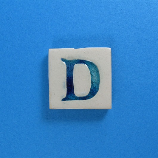 magnesy Ceramiczny magnes, niebieska literka D