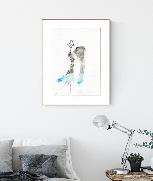 grafika 30x40 cm wykonana ręcznie Krystyna Siwek Art