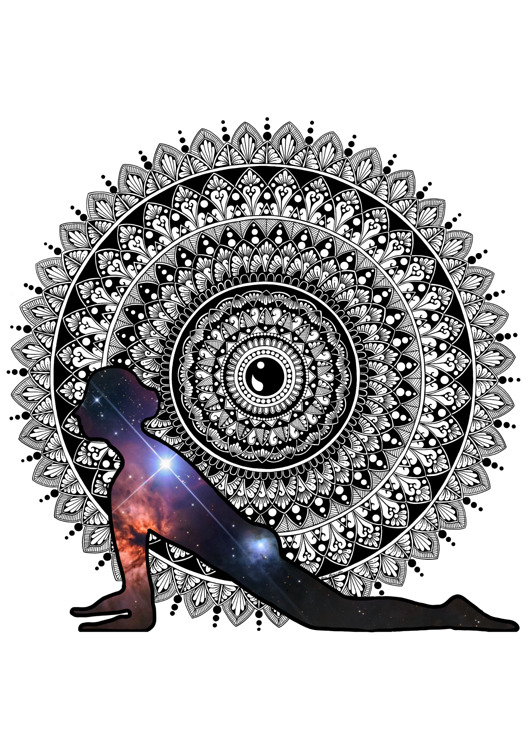 grafiki i ilustracje Mandala Ashwa Sanchalanasana 1