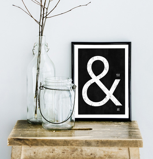 Plakat YOU & ME  - A4 wejustlikeprints