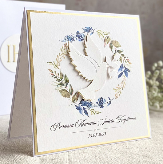 kartki na komunię Kartka na komunię z ozdobną kopertą, 84a