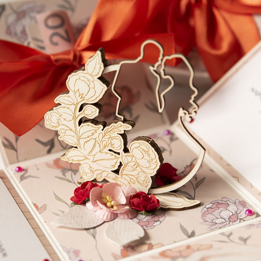 kartki scrapbooking Pamiątka ślubu, exploding box, kartka 3d na wesele