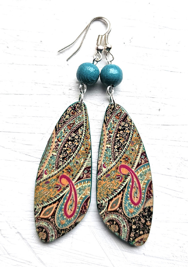 kolczyki drewniane Pret- a- porte