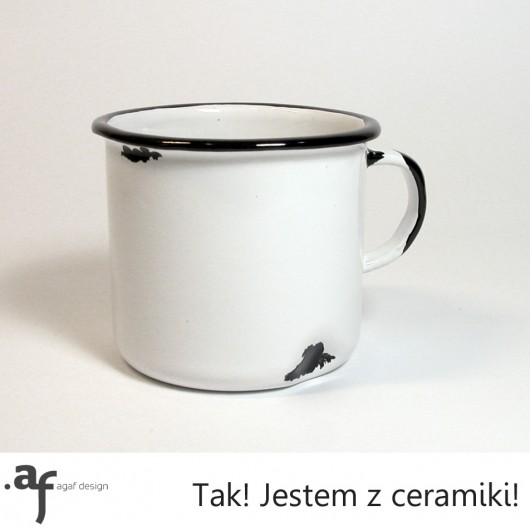 Kubek Biały 'Jestem z Ceramiki' Agaf Design