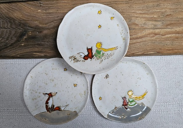 patery i talerze Zestaw 3 talerzyków Mały Książe