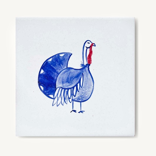 podkładki do kuchni Indyk namalowany na kafelku