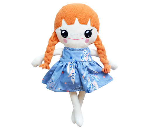 Ruda bawełniana Lalka LALALILA - Poofy Cat MaFee Dolls