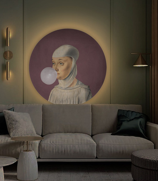 kinkiety Lampa Ścienna - Dots Lighting Woman with Bubble Gum Eggplant