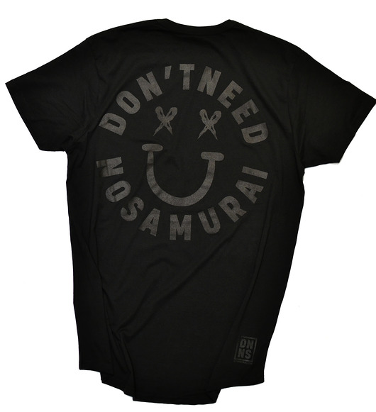 Czarny Długi T-shirt Smile Black DONT NEED NO SAMURAI