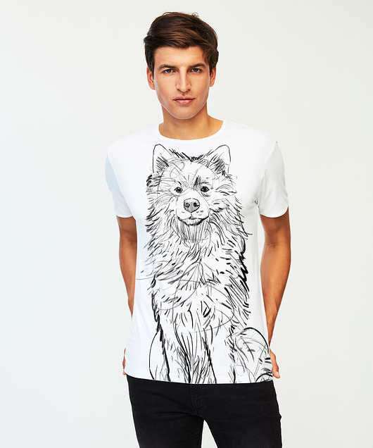 t-shirty męskie Samoyed no. 2 Dog Men's T-shirt white