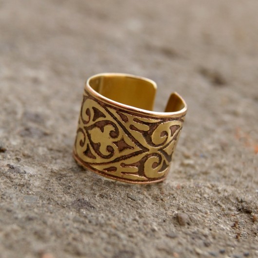 Pattern - krolewska obraczka - brass-15mm  3 SHEandHE