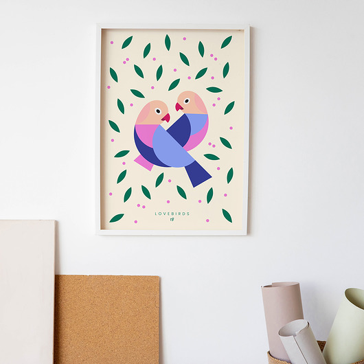 plakaty Plakat Lovebirds