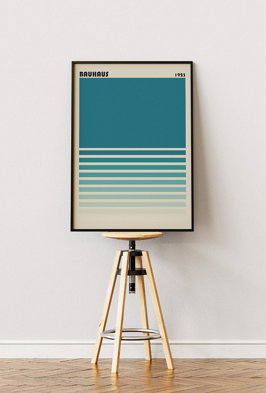 plakaty Minimalistyczny plakat - Bauhaus #18 - Do salonu, sypialni, biura