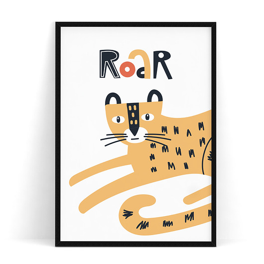 Plakat dziecięcy Tygrys Roar trochę na ścianę
