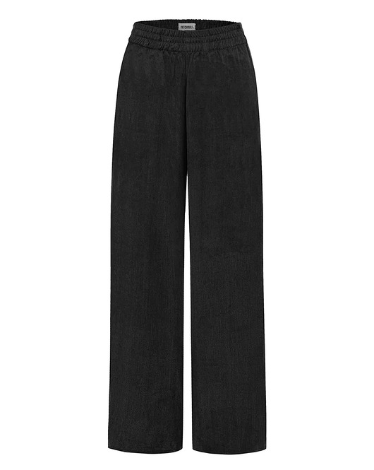 spodnie materiałowe damskie Spodnie PREMIUM PALAZZO FEELINGS BLACK BOSSY