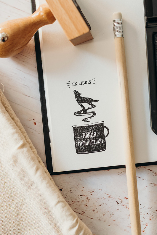 Stempel Ex Libris "Wilk" - Zestaw prezentowy ANABU fajna pracownia