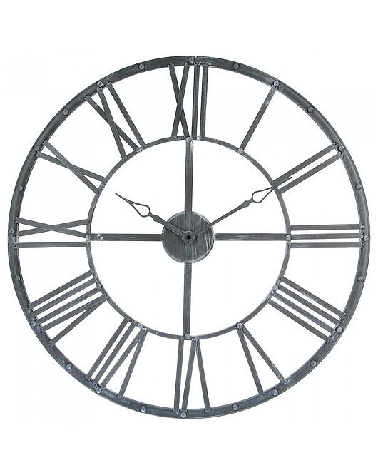 Zegar Metalowy Vintage 70 cm Szary MIA home