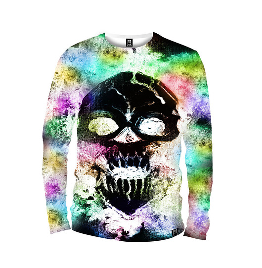 bluzy męskie Koszulka Longsleeve Męska DR.CROW Neon Skull