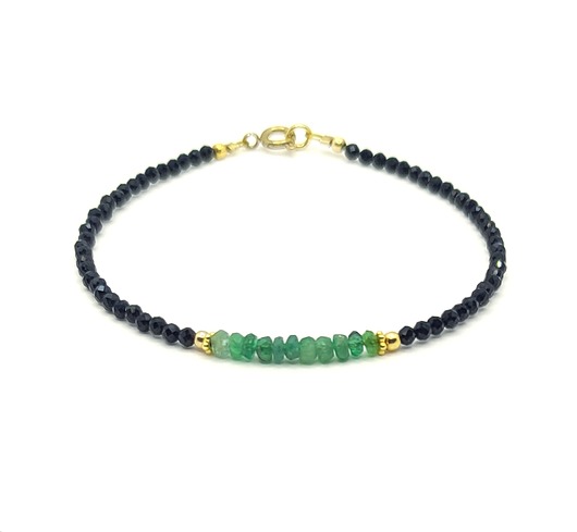 bransoletki z kamieni naturalnych Bransoletka ze szmaragdem