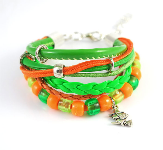 bransoletki na sznurku Bransoletka - Mała czarownica - koraliki