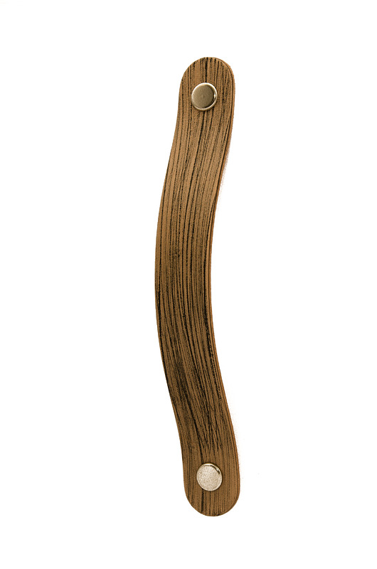gałki do mebli Skórzany uchwyt meblowy COLORISO BLACK WOOD