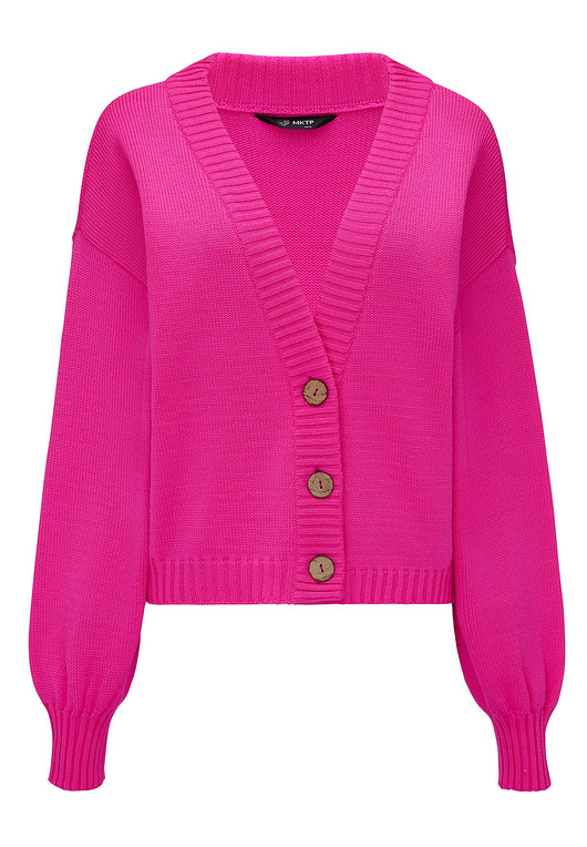 kardigany damskie Kardigan Wool Me Tender Fuksja 100% Wełna Merino