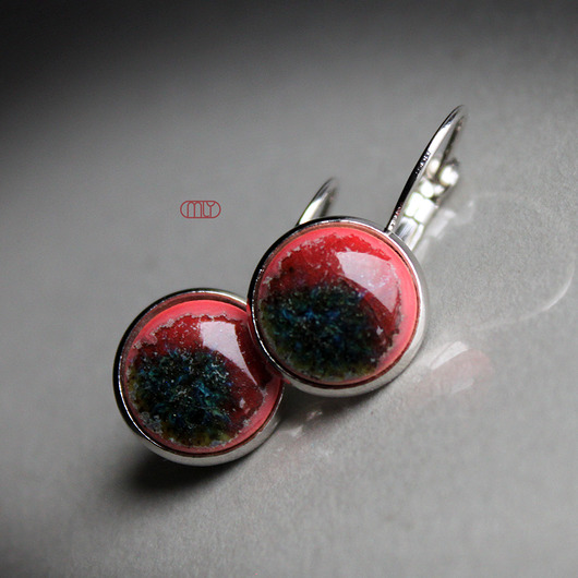 kolczyki ceramiczne Owocowe/stal nierdzewna/