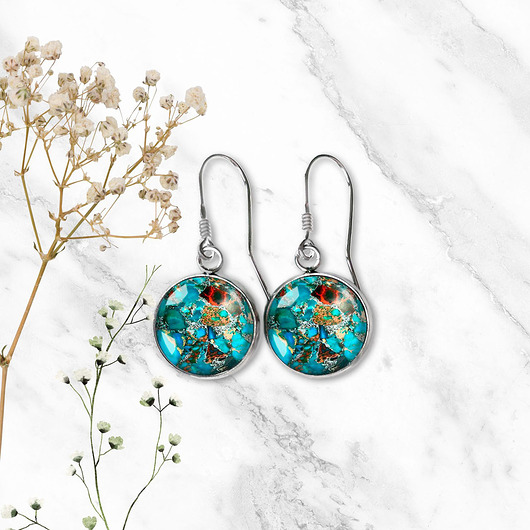 kolczyki srebrne YASPIS - ŚLICZNE DELIKATNE kolczyki srebrne bigle