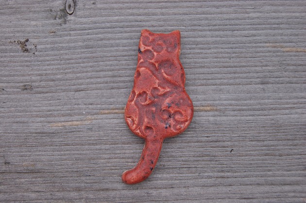 magnesy Ceramiczny magnes kot  czerwony