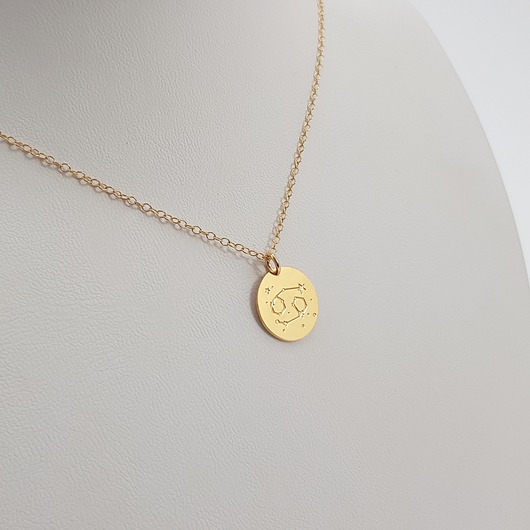 złote naszyjniki Naszyjnik ze znakiem zodiaku Rak Waga
