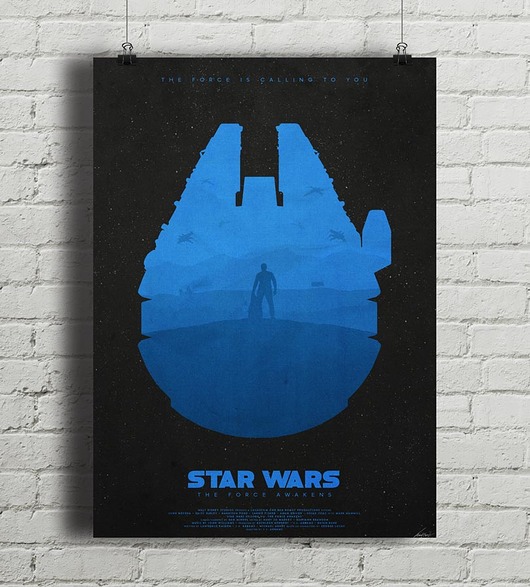 Star Wars - Light - Przebudzenie Mocy - plakat minimalmill