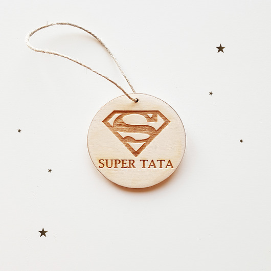 Drewniana zawieszka SUPER TATA Dream Woods