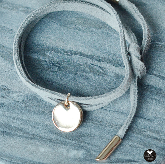 mini light grey ring barboleta