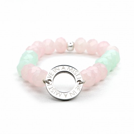 Mint&Powder Pink Bracelet Love In A Mist