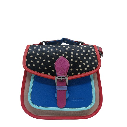 torby na ramię Torebka damska kolorowa skórzana skóra naturalna rączka pasek OLIVKA