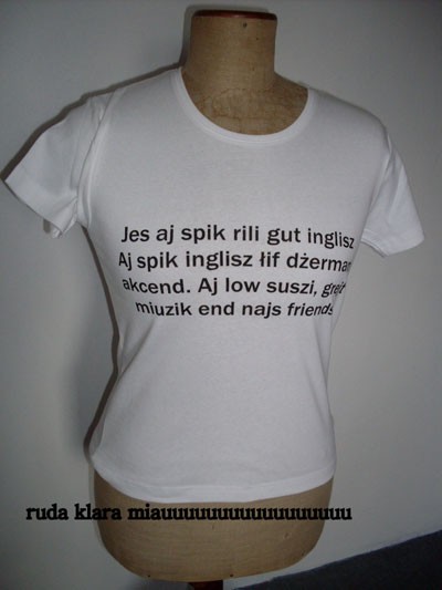 jes i spik rili gut ingisz ruda klara