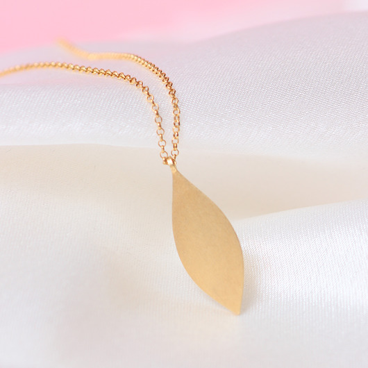 złote naszyjniki Naszyjnik "Złoty Listek" - kolekcja MONOKSZTAŁTY