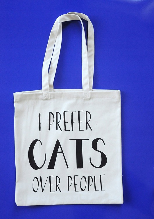 torby na zakupy I preffer cats over people, torba zakupowa