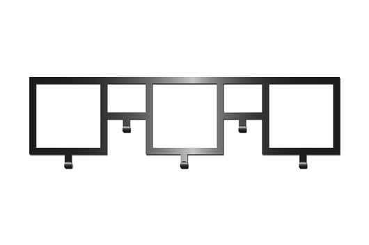 wieszaki Nowoczesny Wieszak Z Kolekcji Simple Geometryczne Małe I Duże Kwadraty Wg-04