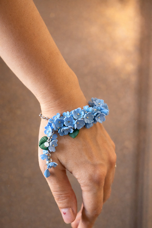 bransoletki - inne Bransoletka niezapominajki 3D