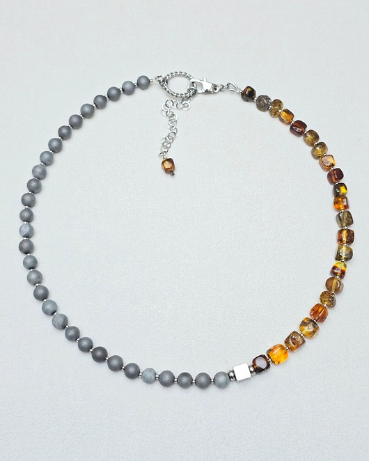 naszyjniki - inne Naszyjnik Modern Amber