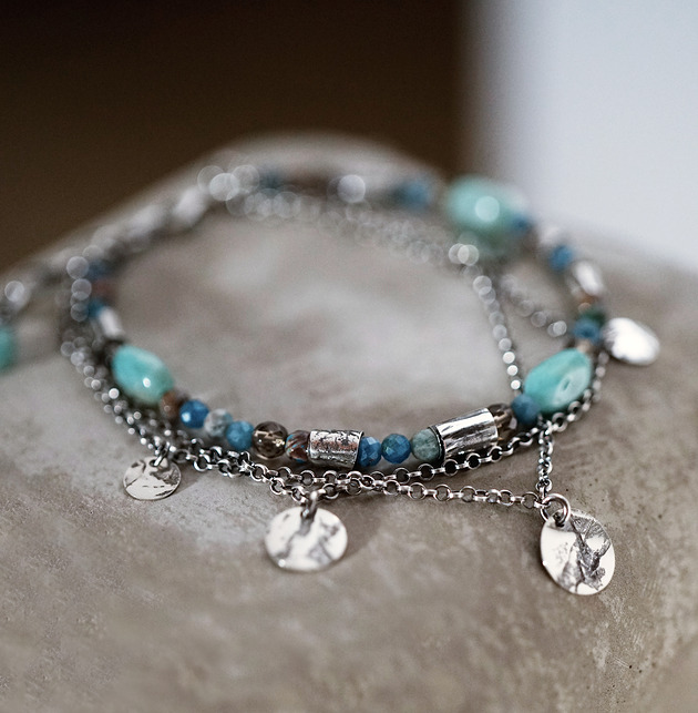 bransoletki srebrne ISTRIA - srebro i kamienie - zamówienie