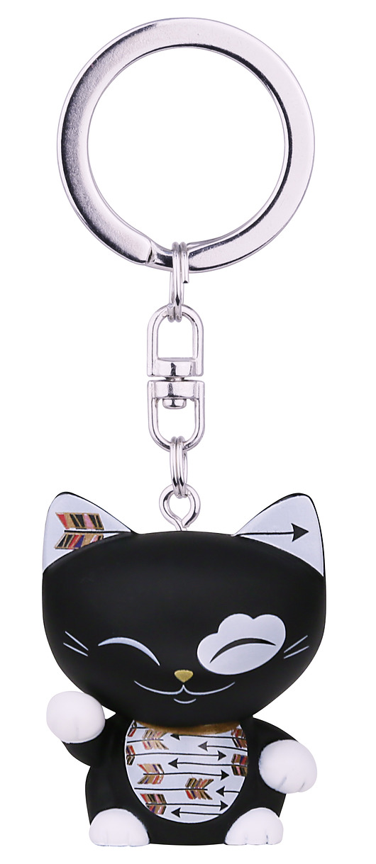 Brelok mani lucky cat czrny-strzała KIMMIDOLL POLAND