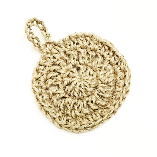 dla domu Myjka ze sznurka jutowego - okrągła