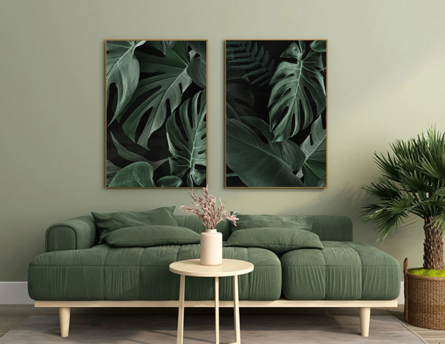 fotografia DWA PLAKATY galeria botaniczne monstera