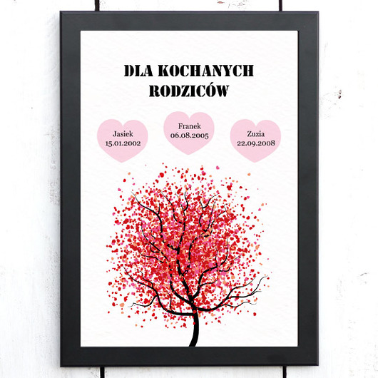 grafiki i ilustracje PLAKAT DZIECI, prezent, Dzień Matki, Dzień Ojca