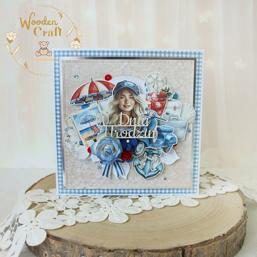 kartki scrapbooking Kobieca kartka urodzinowa, prezent na urodziny "Lighthouse 2"
