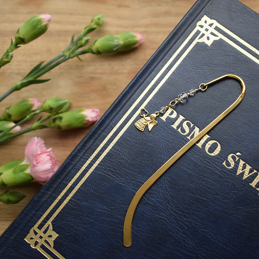Pozłacana zakładka do książki z aniołem Hundred Bookmarks