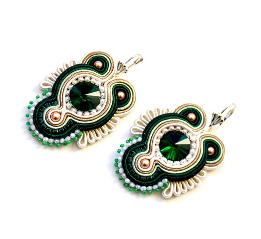 kolczyki soutache Sutaszowe kolczyki VERDE